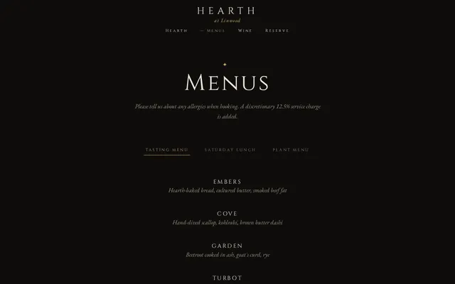 Hearth at Linwood sample design, screenshot 2