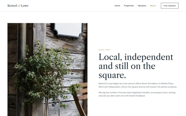 Kestrel & Lowe sample design, screenshot 3