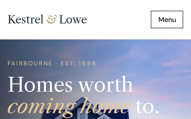 Kestrel & Lowe sample design, screenshot 5