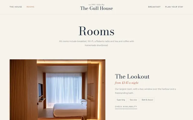 The Gull House sample design, screenshot 3