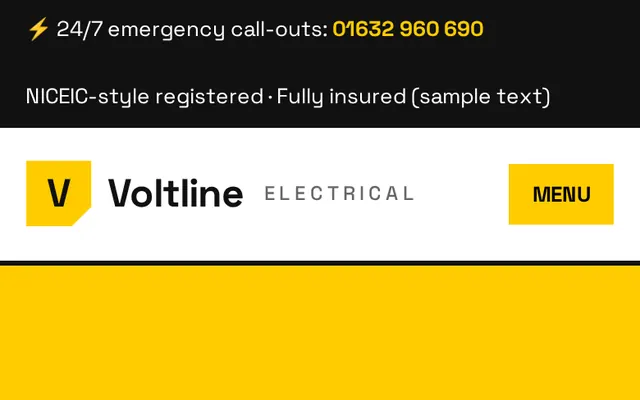 Voltline Electrical sample design, screenshot 4